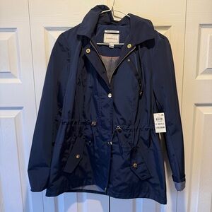 Brand New Charter Club Women's Navy Rain Jacket NWT